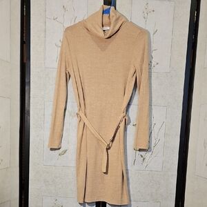 Reserved Tan Long Sleeve Dress for Casual Outings